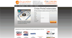 Desktop Screenshot of portacredenciales.grupoadm.cl