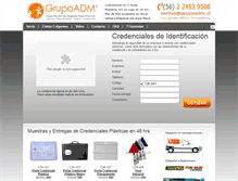 Tablet Screenshot of credenciales.grupoadm.cl