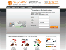 Tablet Screenshot of chocolates.grupoadm.cl
