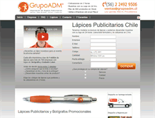 Tablet Screenshot of lapices.grupoadm.cl