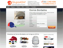 Tablet Screenshot of gorros.grupoadm.cl